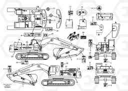 105987 Decal, outer location EC460B, Volvo Construction Equipment