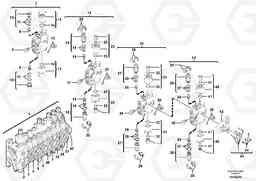 7047 Control valve : 9 spools ( continued ) ECR38 TYPE 602, Volvo Construction Equipment