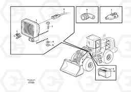 53505 Work lights, front. L150E S/N 6005 - 7549 S/N 63001 - 63085, Volvo Construction Equipment