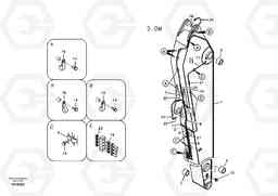87777 Dipper arm and grease piping with piping seat, long reach EC460B, Volvo Construction Equipment