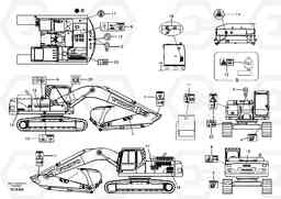 43728 Decal, outer location EC240B, Volvo Construction Equipment