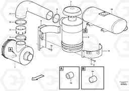 28364 Oil-bath precleaner. L180E S/N 8002 - 9407, Volvo Construction Equipment