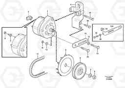 7635 Alternator with assembling details EW140B, Volvo Construction Equipment