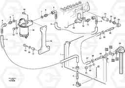 61763 Fuel pipes, fuel tank - injection pump L330E, Volvo Construction Equipment