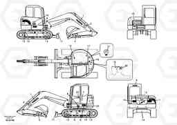 27653 Decal, outer location ECR88 S/N 10001-14010, Volvo Construction Equipment