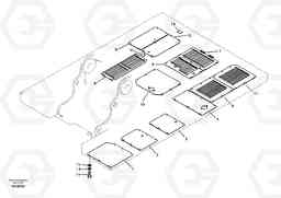 73475 Hatches under engine, hydr.pumps, cooler, m.valve and fuel tank. EC700B, Volvo Construction Equipment