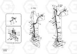 72845 Working hydraulic, quick fit on dipper arm EC290B, Volvo Construction Equipment