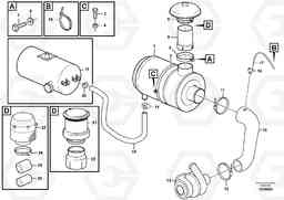 85231 Air filter with fitting parts L120E S/N 19804- SWE, 66001- USA, 71401-BRA, 54001-IRN, Volvo Construction Equipment