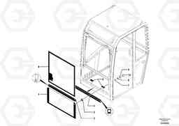 75681 Cab : windshield EC25 TYPE 281, Volvo Construction Equipment