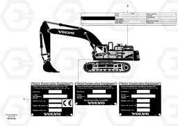 23282 Product identification plate EC700B, Volvo Construction Equipment