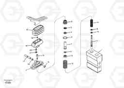 9198 Working hydraulic, remote control valve pedal for hammer and shear EC700B, Volvo Construction Equipment
