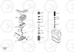 9198 Working hydraulic, remote control valve pedal for hammer and shear EC700B, Volvo Construction Equipment