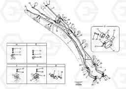 71883 Working hydraulic, dipper arm cylinder on boom. EC700B, Volvo Construction Equipment