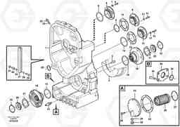 100069 Transfer case, housing and covers L180E HIGH-LIFT S/N 8002 - 9407, Volvo Construction Equipment