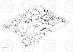 13463 Hatches under engine, hydr.pumps, cooler, m.valve and fuel tank. EC460B SER NO INT 11515- EU&NA 80001-, Volvo Construction Equipment