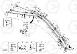 9618 Working hydraulic, dipper arm cylinder on boom. EC460B SER NO INT 11515- EU&NA 80001-, Volvo Construction Equipment