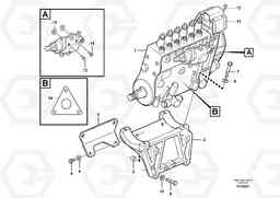 86574 Fuel injection pump with fitting parts A25D S/N -12999, - 61118 USA, Volvo Construction Equipment