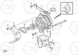 101712 Alternator with assembling details L90E, Volvo Construction Equipment