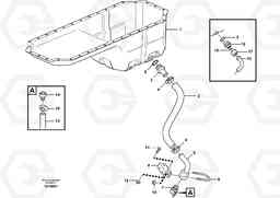 84808 Drain line, oil sump L110E S/N 1002 - 2165 SWE, 60001- USA,70201-70257BRA, Volvo Construction Equipment