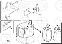 91261 Rear view mirror L150E S/N 10002 - 11594, Volvo Construction Equipment