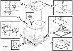 69925 Cab body: roof and floor panel. BL71, Volvo Construction Equipment