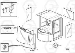 1558 Glass panes L180E S/N 8002 - 9407, Volvo Construction Equipment