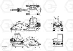 76350 Decal, outer location EC55B, Volvo Construction Equipment