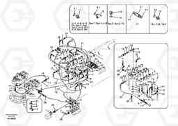 9208 Servo system, control valve piping. EC700B, Volvo Construction Equipment