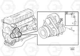 6718 Compressor for cooling agent R134a with fitting parts. L150E S/N 10002 - 11594, Volvo Construction Equipment
