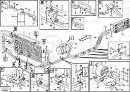 5560 Assembly of hose: evaparator, receiver drier and condenser. L220E SER NO 4003 - 5020, Volvo Construction Equipment