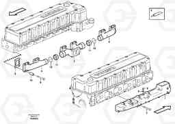19622 Inlet manifold and exhaust manifold T450D, Volvo Construction Equipment