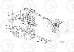 38831 Feed- and return lines - control valve L180E HIGH-LIFT S/N 8002 - 9407, Volvo Construction Equipment