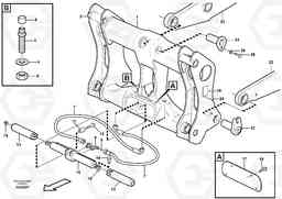 72760 Hydraulic attachment bracket. L120E S/N 16001 - 19668 SWE, 64001- USA, 70701-BRA, Volvo Construction Equipment