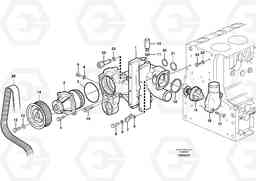 7072 Water pump and thermostat housing EW180B, Volvo Construction Equipment