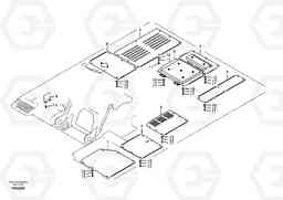 96066 Hatches under engine, hydr.pumps, cooler, m.valve and fuel tank. EC360B SER NO INT 12152- EU&NA 80001-, Volvo Construction Equipment