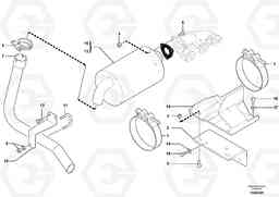 104443 Muffler EC25 TYPE 281, Volvo Construction Equipment