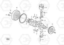 41621 Crankshaft and related parts L50E BRAZIL, S/N 71001 -, Volvo Construction Equipment