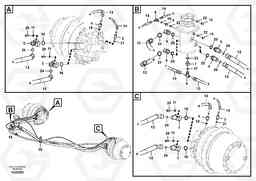 92337 Turning joint line, turning joint to travel motor FC3329C, Volvo Construction Equipment