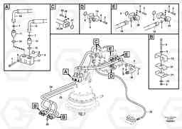 93357 Hydraulic system, control valve to boom and swing FC2924C, Volvo Construction Equipment