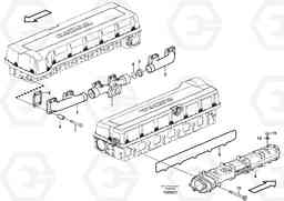 98560 Inlet manifold and exhaust manifold L350F, Volvo Construction Equipment