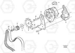 4308 Alternator with assembling details EC140B, Volvo Construction Equipment