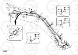 72578 Working hydraulic, dipper arm cylinder on boom. EC290B SER NO INT 13562- EU & NA 80001-, Volvo Construction Equipment