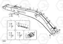 64795 Boom and grease piping, long reach EC240B SER NO INT 12641- EU & NA 80001-, Volvo Construction Equipment