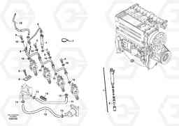 10005 Injection pipes, Injection valve L30B TYPE 182, 183, 185 SER NO 3000 -, Volvo Construction Equipment