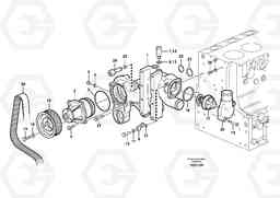 106644 Water pump and thermostat housing BL71PLUS, Volvo Construction Equipment