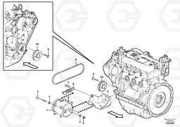 61264 Compressor with fitting parts, cooling agent R134 A MC70B, Volvo Construction Equipment