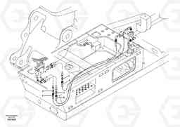 7496 Servo system, X1 pedal flow piping EC210B APPENDIX FX FORESTRY VER., Volvo Construction Equipment