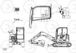 80896 Decal, inner location ECR58, Volvo Construction Equipment