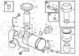 97020 Air filter with fitting parts L90E, Volvo Construction Equipment