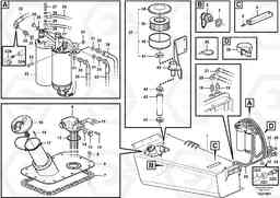 69557 Fuel tank, fuel pipes T450D, Volvo Construction Equipment